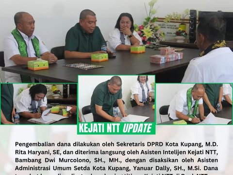 Operasi Intelijen Jaksa Kembalikan Rp1,57 M dari Mark Up Belanja DPRD Kota Kupang