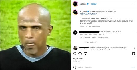 Deretan Artis Ikut Kesal dengan Wasit Pertandingan Bahrain vs Indonesia, Pak Muh: Tugas Dari Mana, Botak!