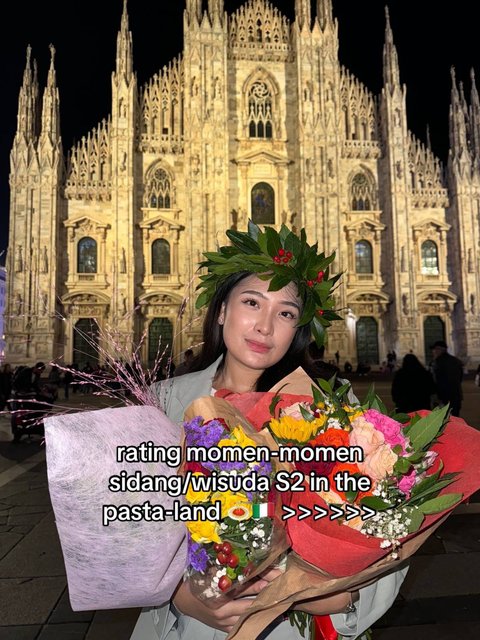 Dirayakan dengan Unik Tapi Mewah, Momen Wanita Lulus Sidang S2 di Italia Ini Jadi Sorotan
