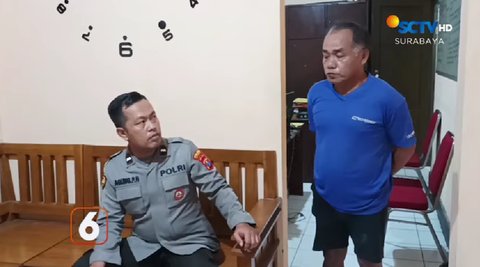 Sugianto, pelaku pencurian beras sembako di Jember
