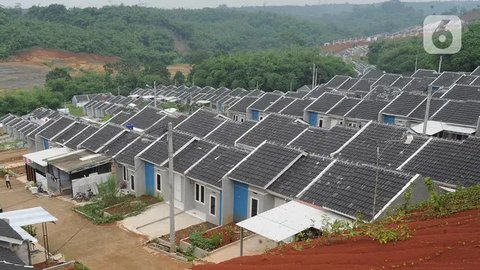 Suasana proyek pembangunan perumahan subsidi BTN di Kawasan Bogor, Jawa Barat, Jumat (18/2/2022). PT Bank Tabungan Negara (Persero) Tbk (BTN) memacu penyaluran Kredit Pembiayaan Rumah Sejahte