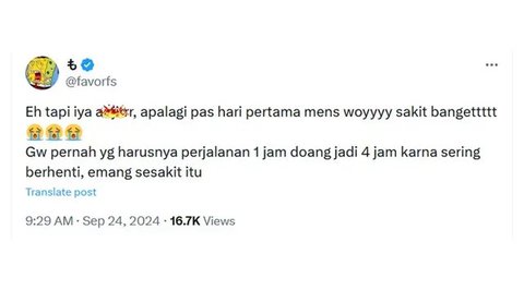 Cerita Apes Netizen ketika Dibonceng. (Sumber: X/runtuhq)