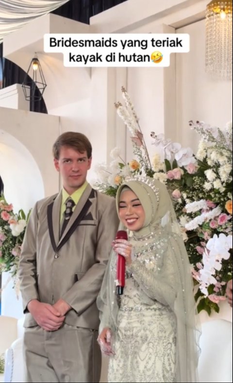 Wanita Ini Perlihatkan Tingkah Lucu Suami Bule di Hari Pernikahannya, Bikin Ngakak