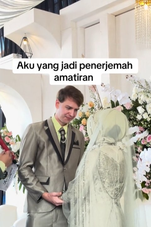 Wanita Ini Perlihatkan Tingkah Lucu Suami Bule di Hari Pernikahannya, Bikin Ngakak