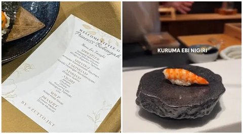 Potret Menu Omakase Erina Gudono. (Sumber: Instagram/erinagudono dan TikTok/@natreasuree)