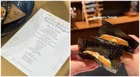 Potret Menu Omakase Erina Gudono. (Sumber: Instagram/erinagudono dan TikTok/@natreasuree)