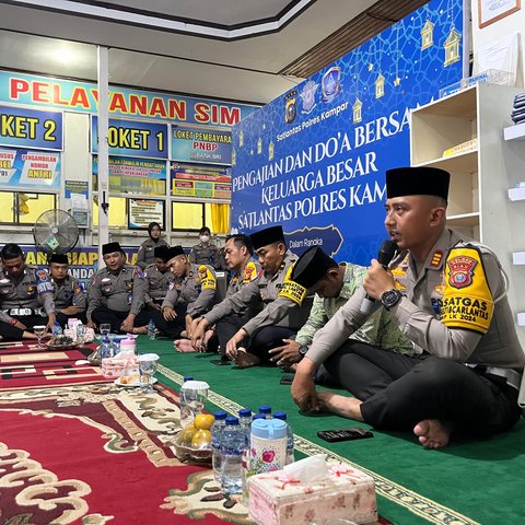 Satlantas Polres Kampar Gelar Doa Bersama, Berharap Pilkada Aman dan Kondusif