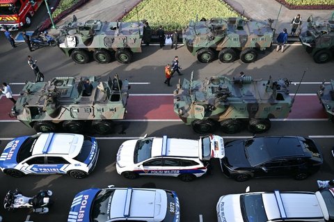 FOTO: Ketatnya Pengamanan Pelantikan Prabowo-Gibran di Gedung MPR/DPR, Pasukan Elite TNI dan Panser Anoa Siaga