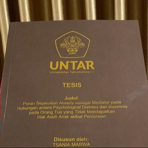 Tsania Marwa Raih Gelas Magister Psikologi, Tesis Terinspirasi Pengalaman Tak Dapat Hak Asuh Anak Usai Cerai dengan Atalar