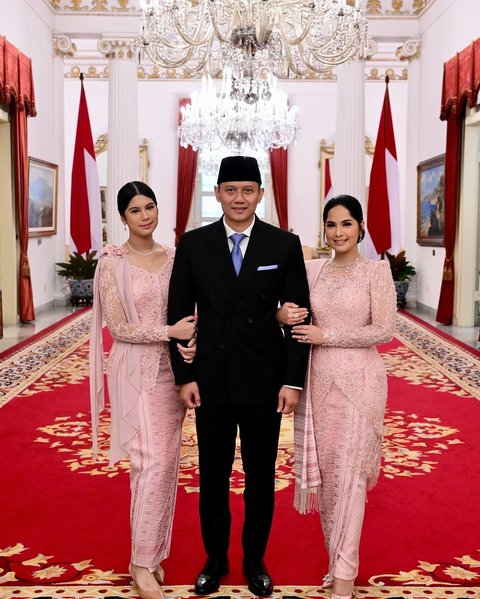 10 Foto Annisa Pohan dan Aira Yudhoyono di Pelantikan AHY, Keduanya Tampil Anggun dan Menawan