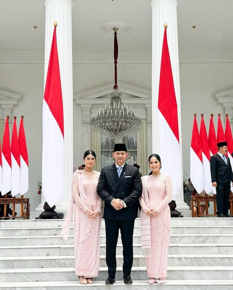 10 Foto Annisa Pohan dan Aira Yudhoyono di Pelantikan AHY, Keduanya Tampil Anggun dan Menawan