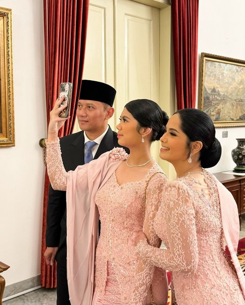 10 Foto Annisa Pohan dan Aira Yudhoyono di Pelantikan AHY, Keduanya Tampil Anggun dan Menawan