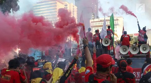 Presiden Partai Buruh Said Iqbal mengonfirmasi bahwa bakal capres Ganjar Pranowo dan Anies Baswedan tidak hadir dalam acara peringatan hari buruh internasional atau May Day Fiesta 2023 di Ist