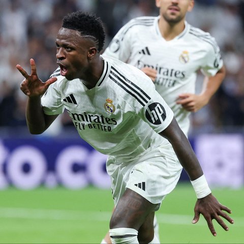 FOTO: Aksi Spektakuler Vinicius Jr Antar Real Madrid Hancurkan Borussia Dortmund, Dijagokan Menang Ballon d'Or