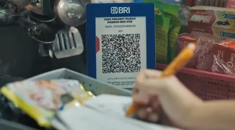 Ilustrasi pembayaran dengan QRIS BRI.