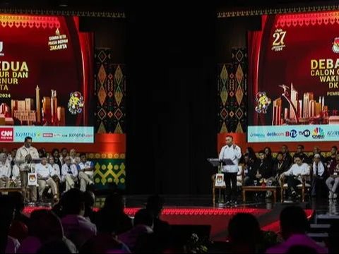 FOTO: Momen Debat Kedua Pilkada Jakarta, Diwarnai Ricuh Pendukung RK-Suswono dan Pramono-Rano