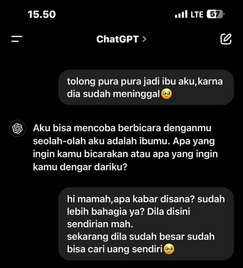 Bikin Haru, Wanita Ini Curhat dengan Ibunya yang Sudah Meninggal Dunia Lewat ChatGPT