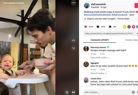 Jennifer Coppen Penuhi Janji Almarhum Dali Wassink Upload Video Mukbang Kamari. (Foto: TikTok/ PapaDali)