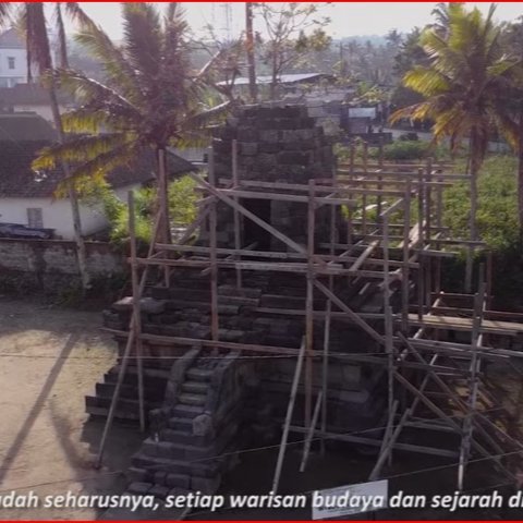 Proses pemindahan Candi Lumbung