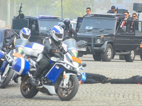 FOTO: Gagahnya Tentara Berkuda dan Pasukan Pengamanan VVIP Pamer Kekuatan Saat Geladi Bersih HUT ke-79 TNI