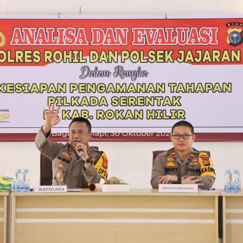 Pastikan Pilkada Aman dan Kondusif, Kapolres Rohil Gelar Rakor di Kantor KPU