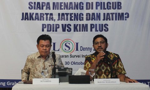 FOTO: LSI Paparkan Hasil Survei Terbaru Pilkada Jakarta 2024, RK-Siswono dan Pramono-Rano Bersaing Ketat