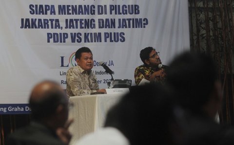 FOTO: LSI Paparkan Hasil Survei Terbaru Pilkada Jakarta 2024, RK-Siswono dan Pramono-Rano Bersaing Ketat