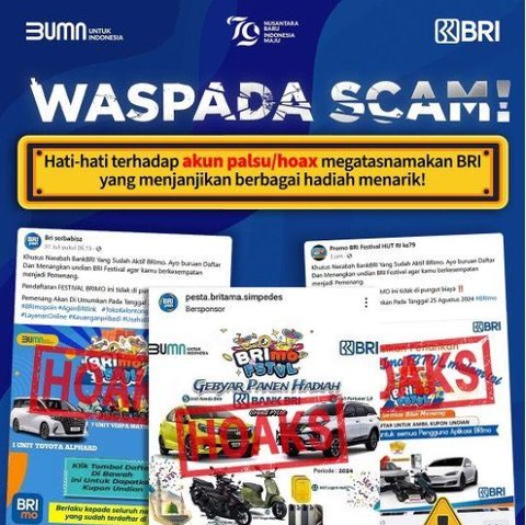 Waspada Penipuan, Ini Cara Bedakan BRImo FSTVL yang Asli dan Palsu!