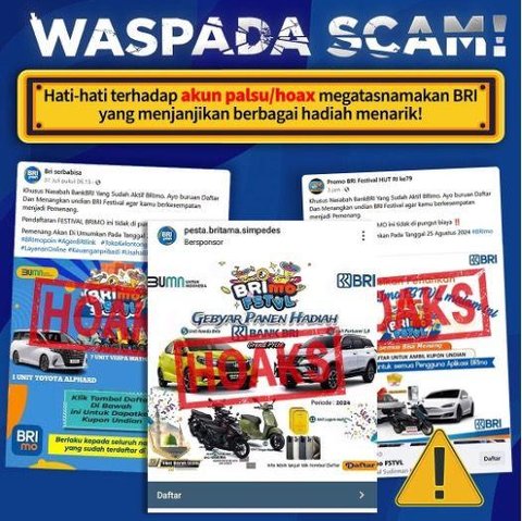 Ini Tips Agar Tidak Menjadi Korban Penipuan Mengatasnamakan BRImo FSTVL