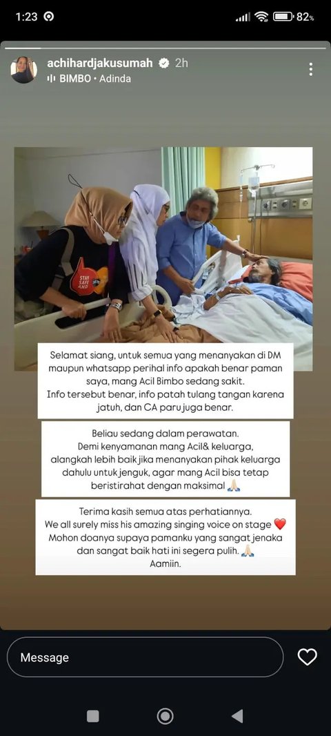 Grup band Bimbo yang beranggotakan Sam, Acil, Jaka dan Iin Parlina tengah mempersiapkan konser Indonesia Menyanyi Bimbo. Konser ini diadakan pada 17 Desember 2015 di  Teater Jakarta Taman Ism