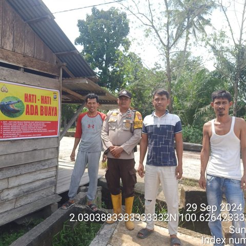 Polisi Sosialisasi Pilkada Damai di Lokasi Sarang Buaya Rokan Hilir