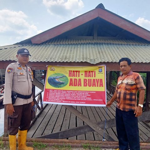 Polisi Sosialisasi Pilkada Damai di Lokasi Sarang Buaya Rokan Hilir