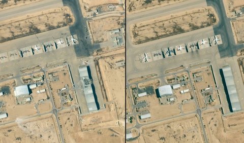 <b>FOTO: Terungkap Lewat Satelit, Ini Potret Pangkalan Militer Israel Babak Belur Dihantam Rudal Iran</b>