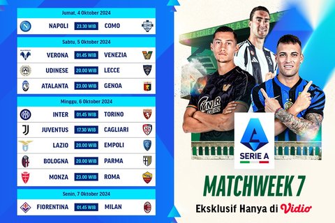 Serie A Akan Tayang Eksklusif di Vidio Mulai 4 Oktober 2024