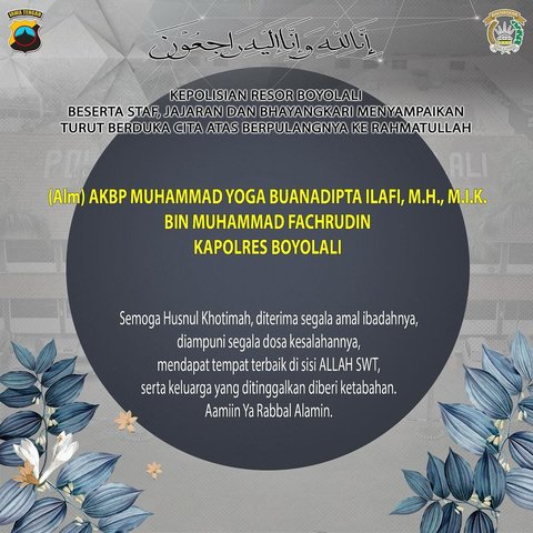 Kapolres Boyolali Meninggal Dunia