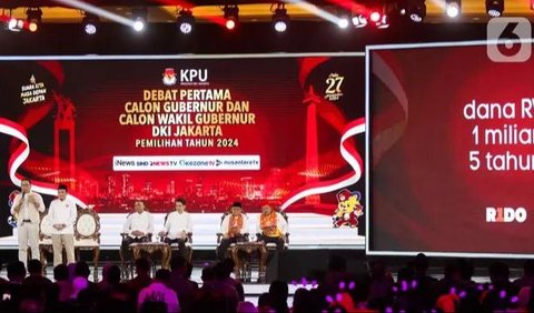 FOTO: Momen Debat Perdana Pilkada Jakarta 2024: Ridwan Kamil dan Pramono Tenang, Dharma Pongrekun Sempat Gugup