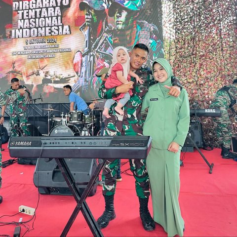 Sosok Arindi Putry Konawe, Persit yang Jadi Sorotan Usai Main Organ Piano Remix di HUT TNI-79