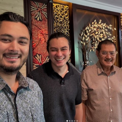 Ayahnya Dekat dengan Keluarga Cendana, Potret Semringah Baim Wong Bareng Bambang dan Panji Trihatmodjo