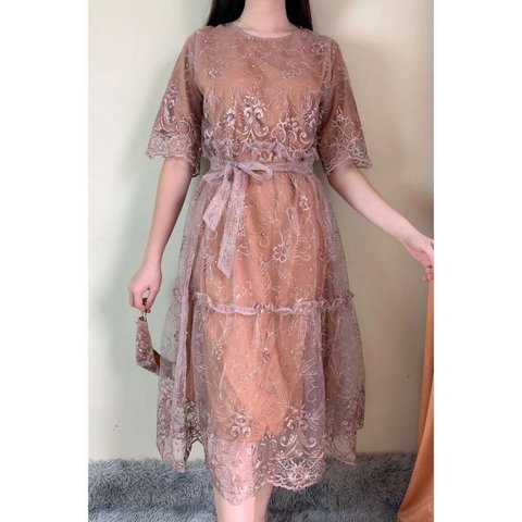 midi dress kaun tile