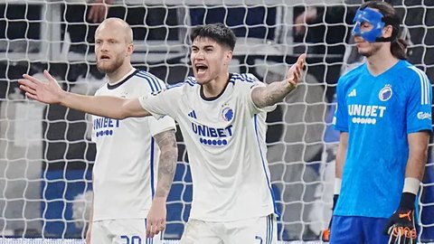 Kevin Diks menjalani pemanasan jelang Firm Derby di Superliga Denmark antara Brondby Vs FC Copenhagen, Minggu (27/10/2024). (Dok. FC Copenhagen)