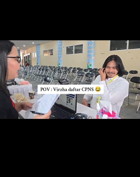 Buat Panitia Terkejut,  6 Foto 'Virzha Dewa 19' Saat Mendaftar CPNS