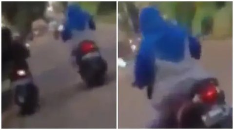 Potret Emak-emak Belok Tak Sesuai Lampu Sein. (Sumber: X/@kangmirdja)