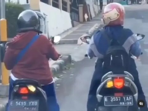 Potret Emak-emak Belok Tak Sesuai Lampu Sein. (Sumber: X/@kangmirdja)