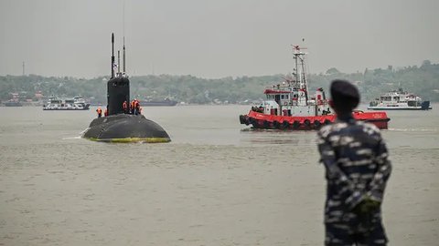 Latihan perang gabungan antara Indonesia dan Rusia ini berlangsung di perairan Laut Jawa. (JUNI KRISWANTO/AFP)