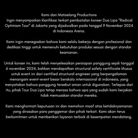 Dua Lipa (Foto: Bambang E. Ros/Bintang.com)