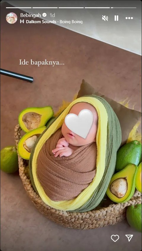 Potret Bebingah Anak Erina Gudono Wajahnya Masih Ditutupi. (Sumber: Instagram/erinagudono)