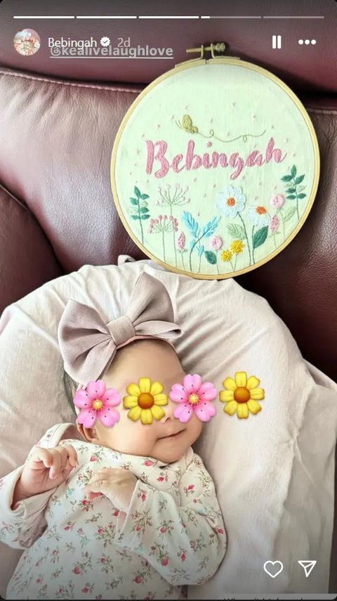 Potret Bebingah Anak Erina Gudono Wajahnya Masih Ditutupi. (Sumber: Instagram/erinagudono)