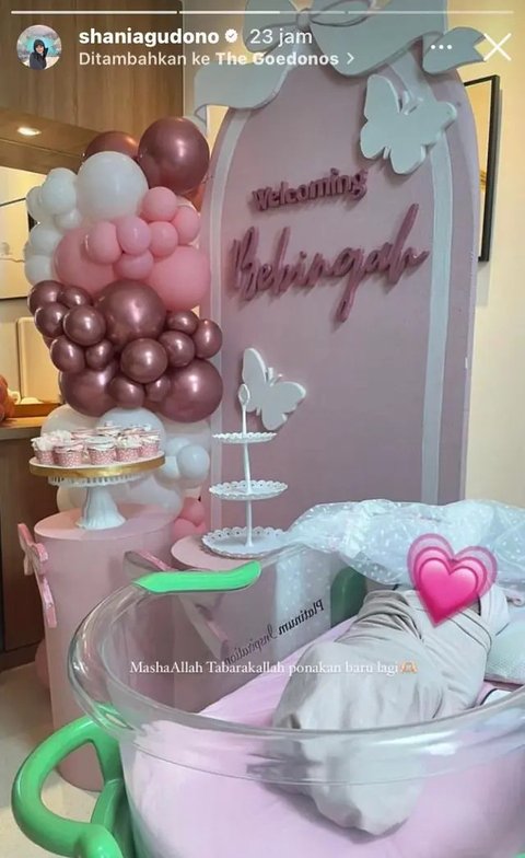 Potret Bebingah Anak Erina Gudono Wajahnya Masih Ditutupi. (Sumber: Instagram/erinagudono)
