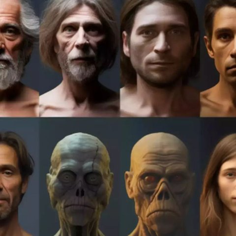 Artificial intelligence (AI) technology predicts what the human face will look like 1000 years from now.