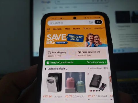 Aplikasi Temu adalah platform e-commerce asal China yang menawarkan direct-to-consumer (D2C). Ini dianggap mengancam UMKM di Indonesia (dok: Ilyas)